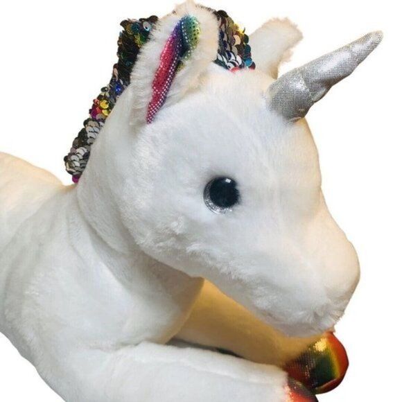 Aurora - Shimmers - 18" Shimmers Unicorn - Rainbow Plush Stuffed Animal Toy - Picture 3 of 7
